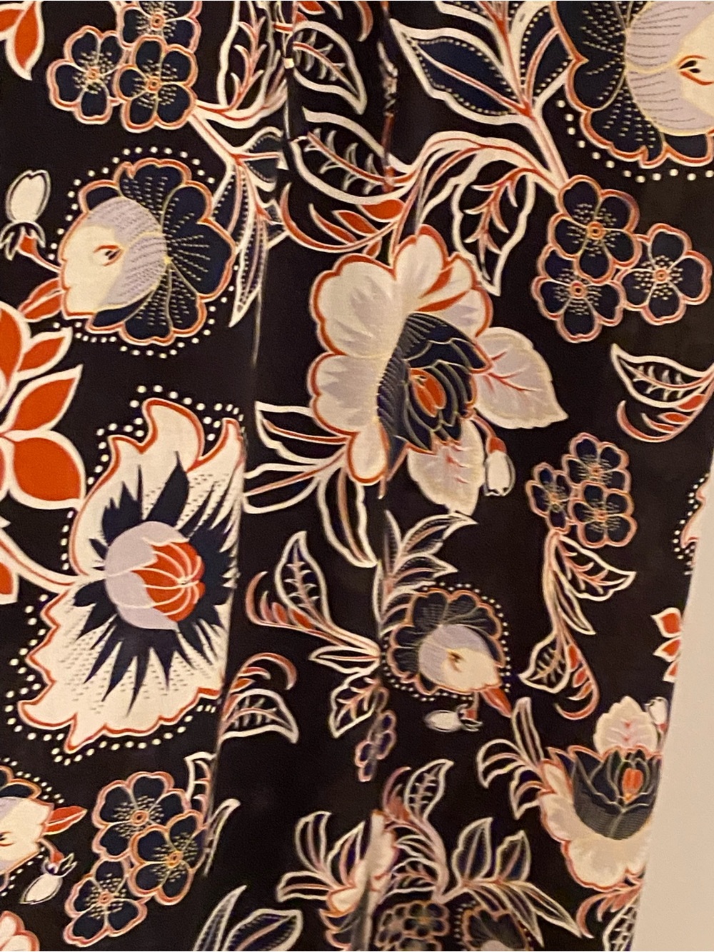 Who What Wear Black Floral Maxi Dress with Cream and Rust Accents - Picture 12 of 14